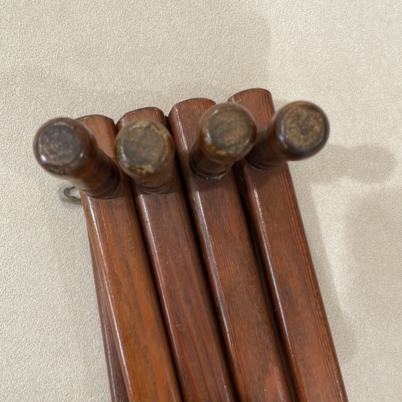 Wall Decor Vintage Large Wooden Accordion Hook Rail Poshmark